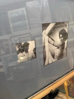 Signed Elizabeth Taylor Photograph as a Teenager Professionally Framed 20.5X18"